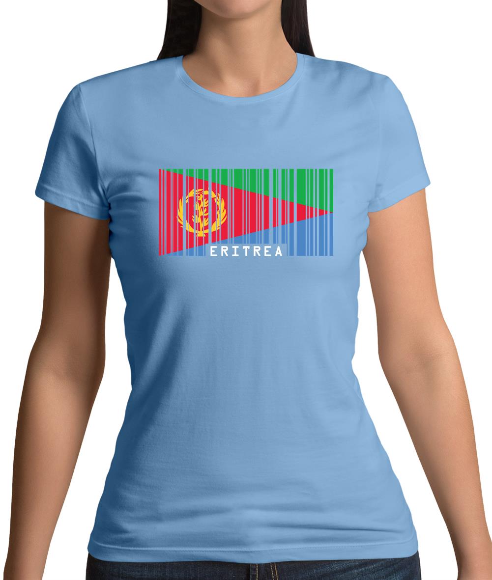 Eritrea Barcode Style Flag Womens T-Shirt