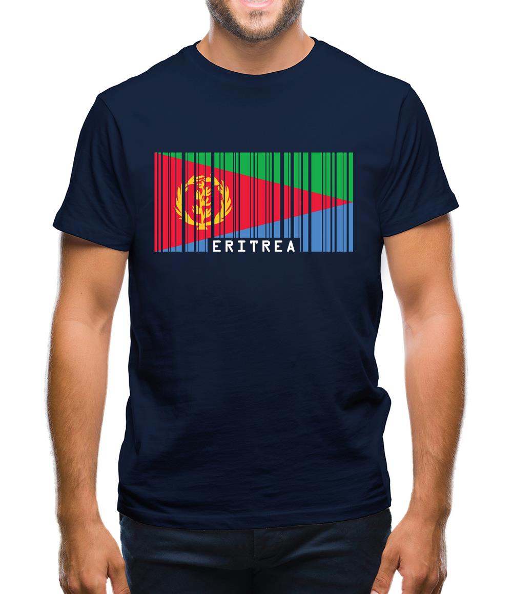 Eritrea Barcode Style Flag Mens T-Shirt