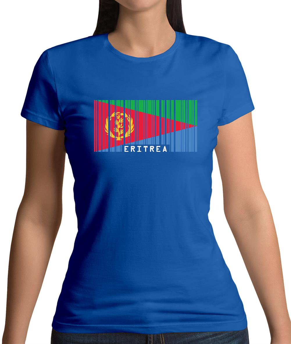 Eritrea Barcode Style Flag Womens T-Shirt