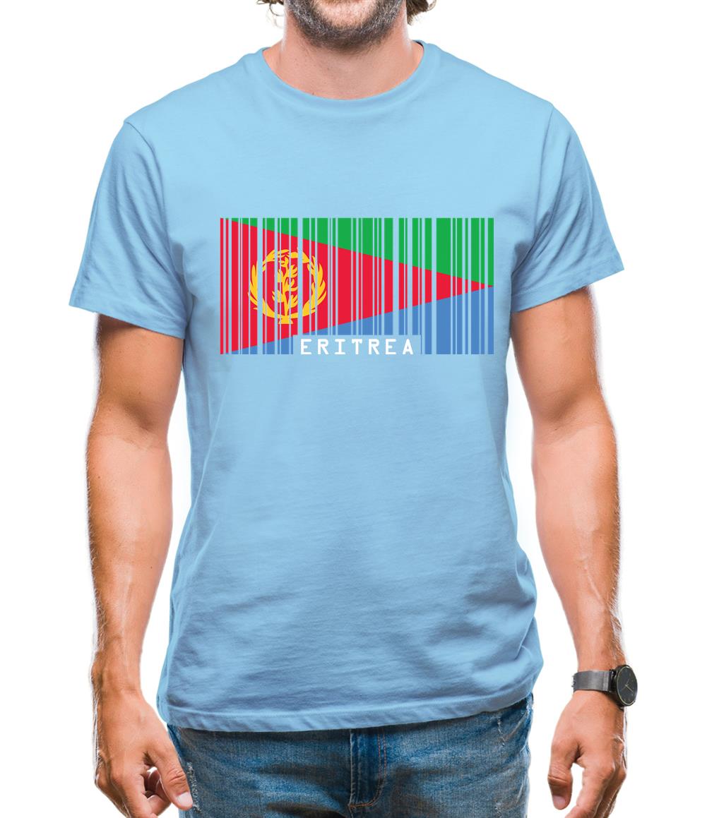Eritrea Barcode Style Flag Mens T-Shirt