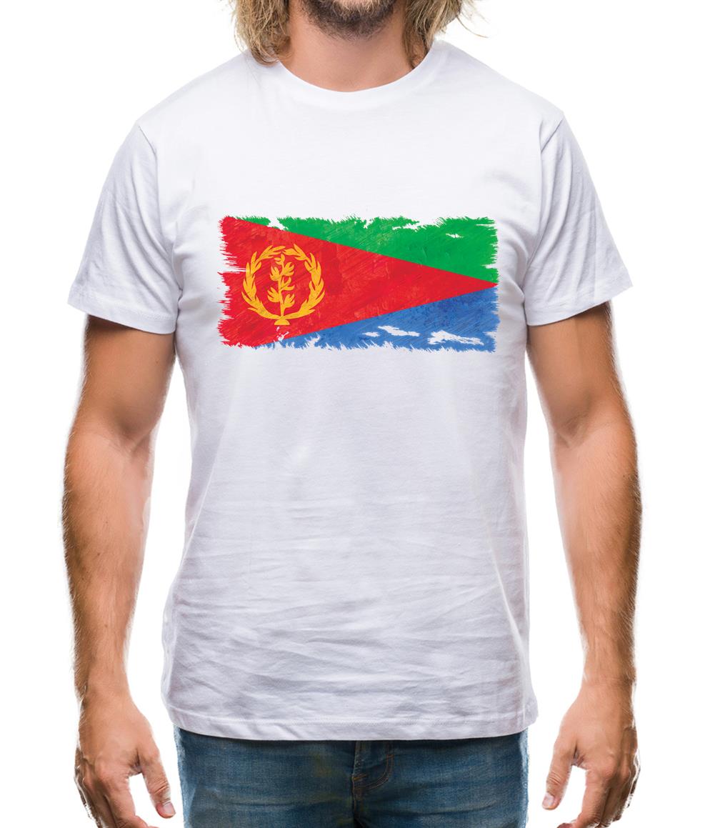 Eritrea Grunge Style Flag Mens T-Shirt