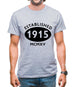 Established 1915 Roman Numerals Mens T-Shirt