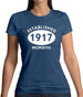 Established 1917 Roman Numerals Womens T-Shirt