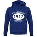 Established 1917 Roman Numerals unisex hoodie