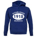Established 1918 Roman Numerals unisex hoodie