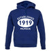 Established 1919 Roman Numerals unisex hoodie