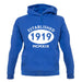 Established 1919 Roman Numerals unisex hoodie