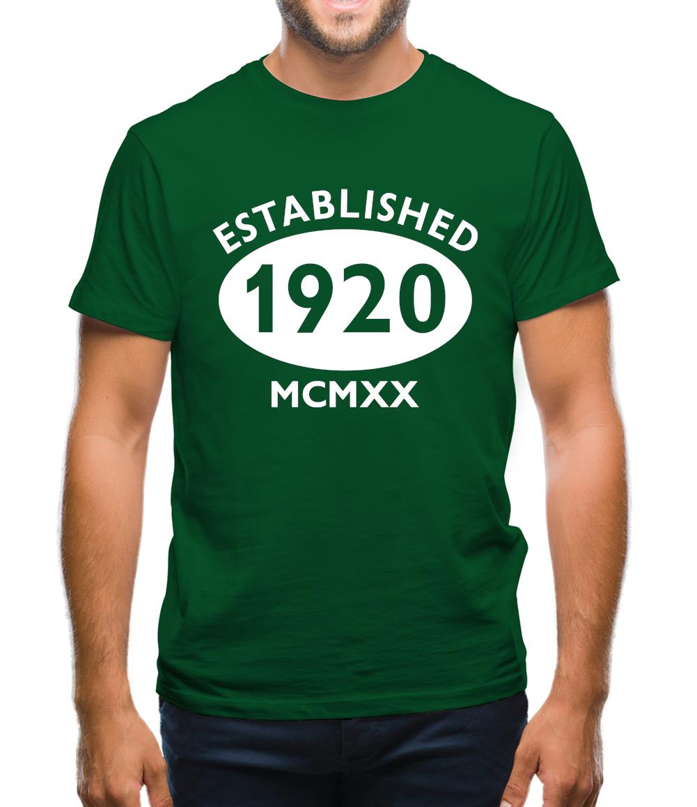 Established 1920 Roman Numerals Mens T-Shirt