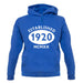 Established 1920 Roman Numerals unisex hoodie