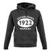 Established 1922 Roman Numerals unisex hoodie