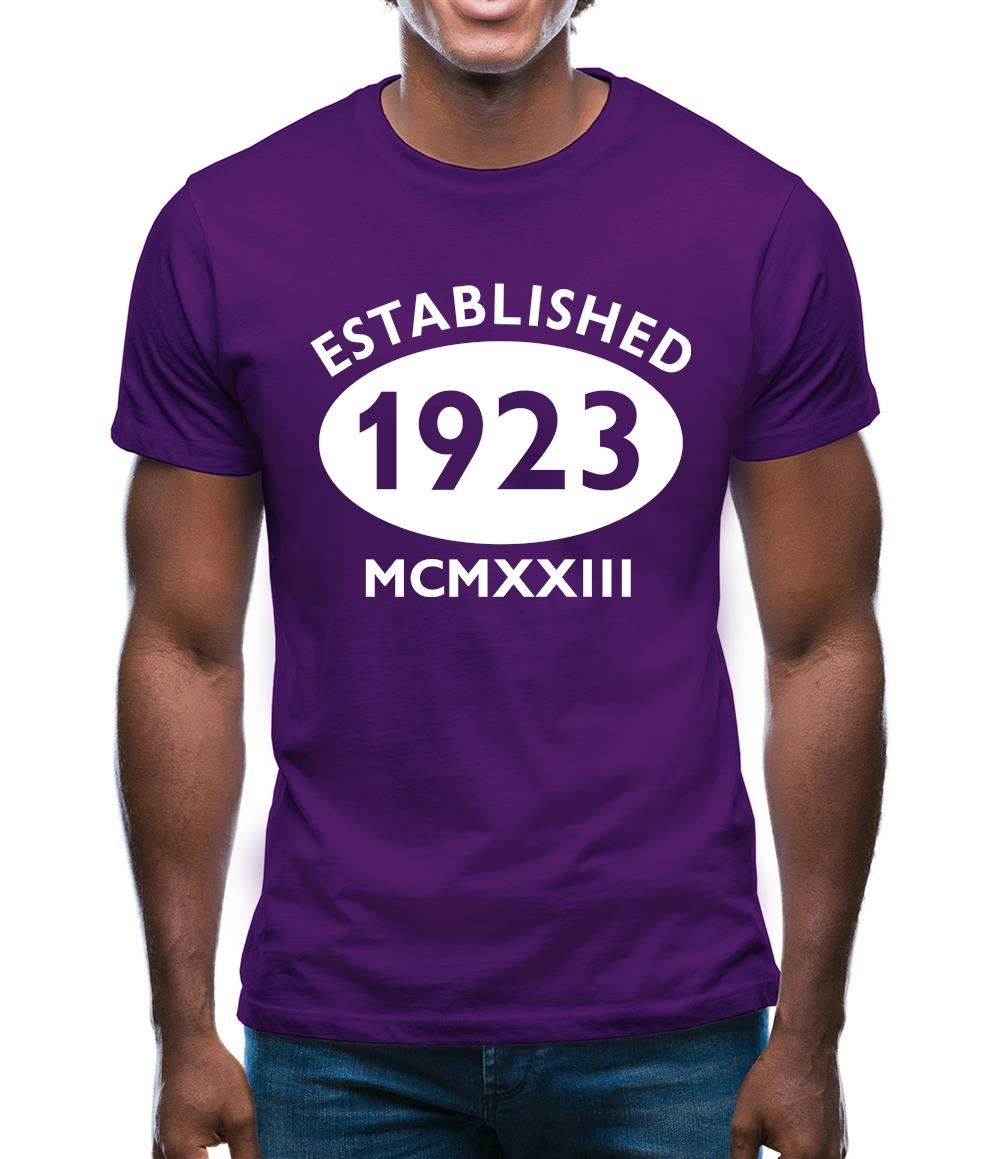 Established 1923 Roman Numerals Mens T-Shirt