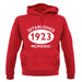 Established 1923 Roman Numerals unisex hoodie