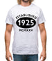 Established 1925 Roman Numerals Mens T-Shirt