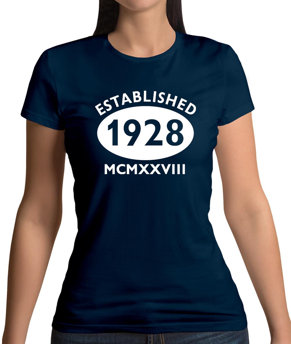 Established 1928 Roman Numerals Womens T-Shirt