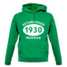 Established 1930 Roman Numerals unisex hoodie