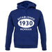 Established 1930 Roman Numerals unisex hoodie