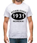Established 1931 Roman Numerals Mens T-Shirt