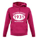 Established 1931 Roman Numerals unisex hoodie