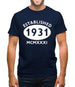 Established 1931 Roman Numerals Mens T-Shirt
