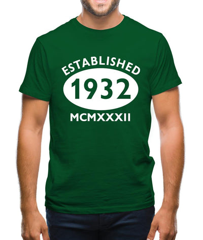 Established 1932 Roman Numerals Mens T-Shirt