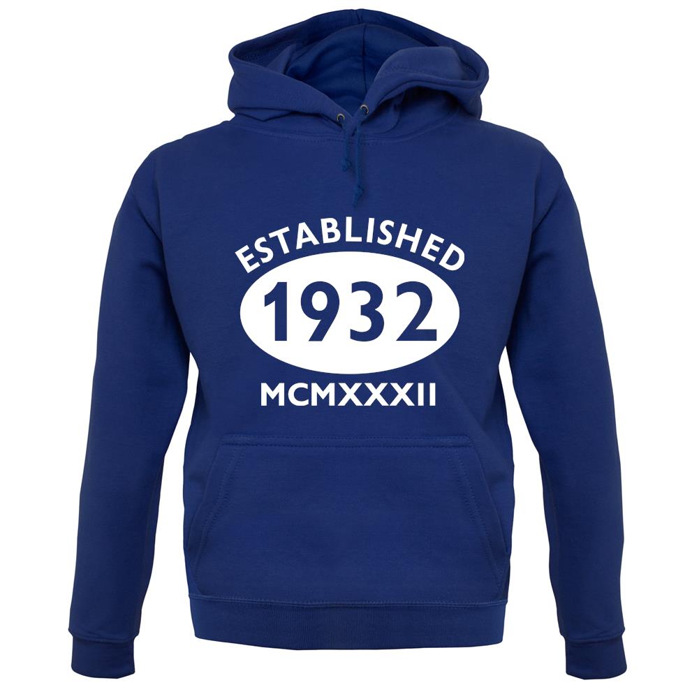 Established 1932 Roman Numerals unisex hoodie