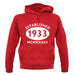 Established 1933 Roman Numerals unisex hoodie