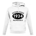 Established 1934 Roman Numerals unisex hoodie