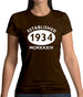 Established 1934 Roman Numerals Womens T-Shirt