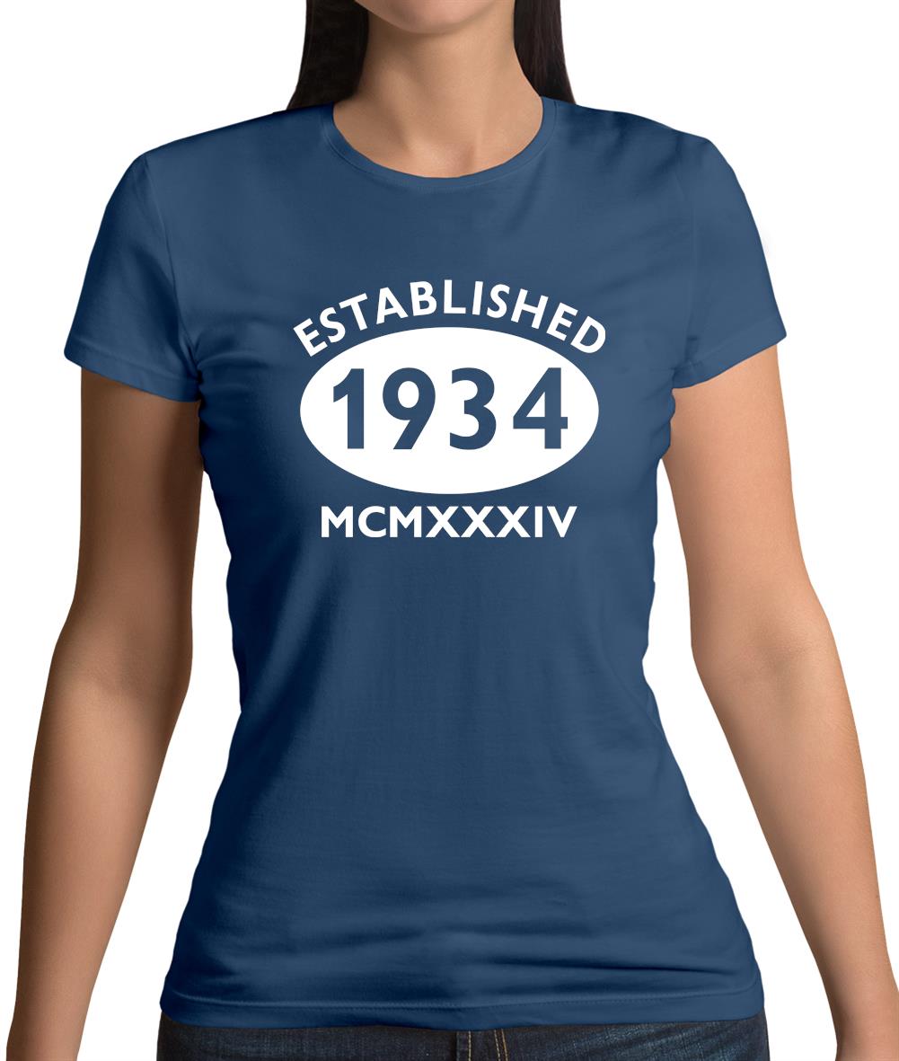 Established 1934 Roman Numerals Womens T-Shirt