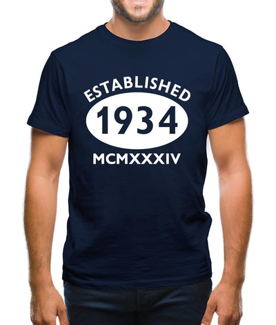 Established 1934 Roman Numerals Mens T-Shirt