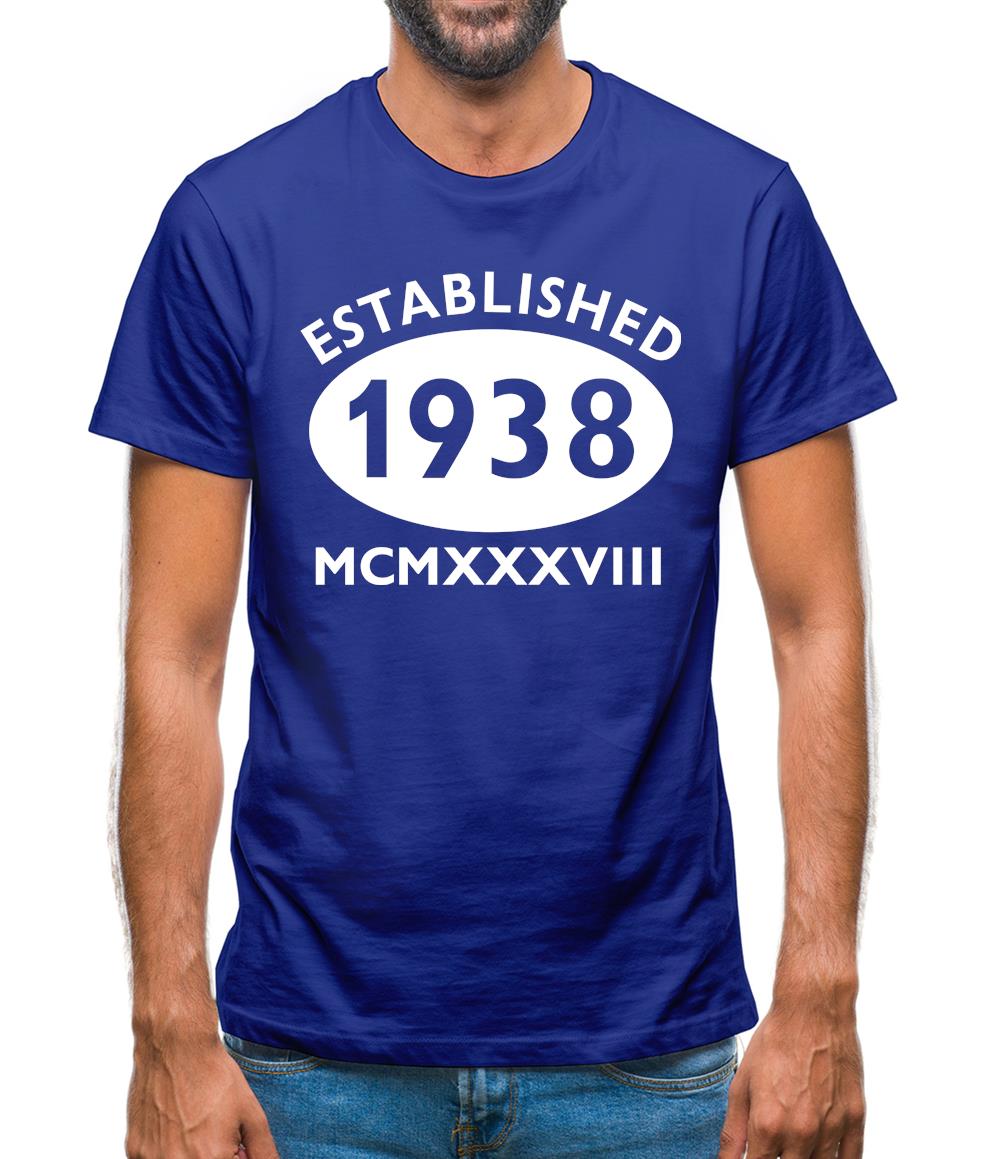 Established 1938 Roman Numerals Mens T-Shirt