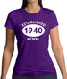 Established 1940 Roman Numerals Womens T-Shirt