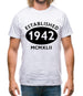Established 1942 Roman Numerals Mens T-Shirt