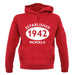 Established 1942 Roman Numerals unisex hoodie