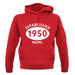 Established 1950 Roman Numerals unisex hoodie