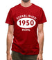 Established 1950 Roman Numerals Mens T-Shirt