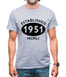 Established 1951 Roman Numerals Mens T-Shirt