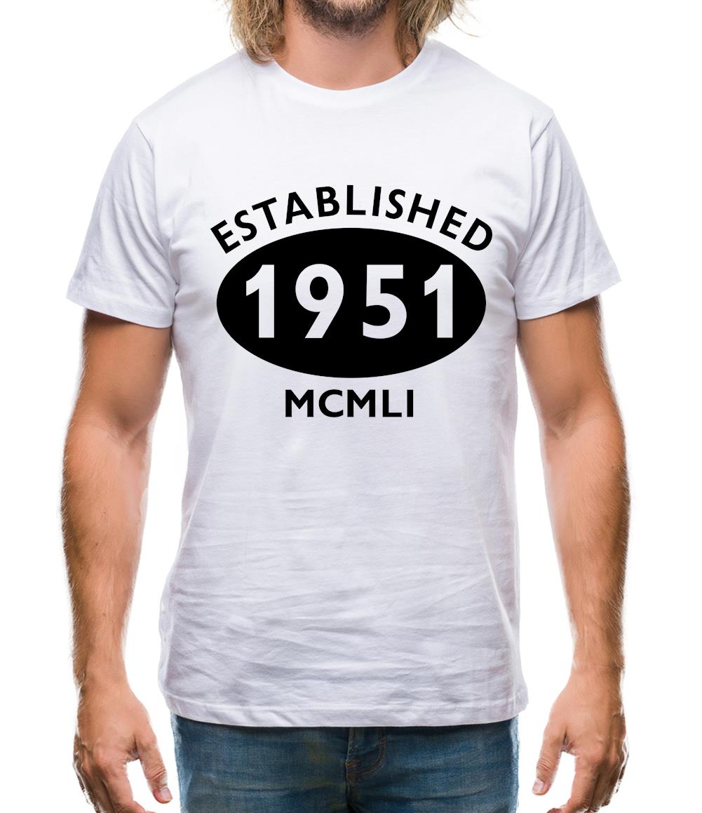 Established 1951 Roman Numerals Mens T-Shirt