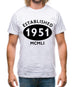 Established 1951 Roman Numerals Mens T-Shirt