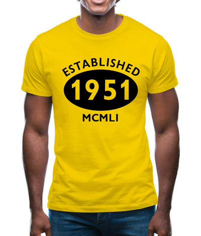 Established 1951 Roman Numerals Mens T-Shirt