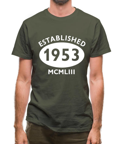 Established 1953 Roman Numerals Mens T-Shirt