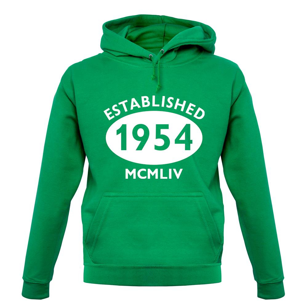 Established 1954 Roman Numerals unisex hoodie