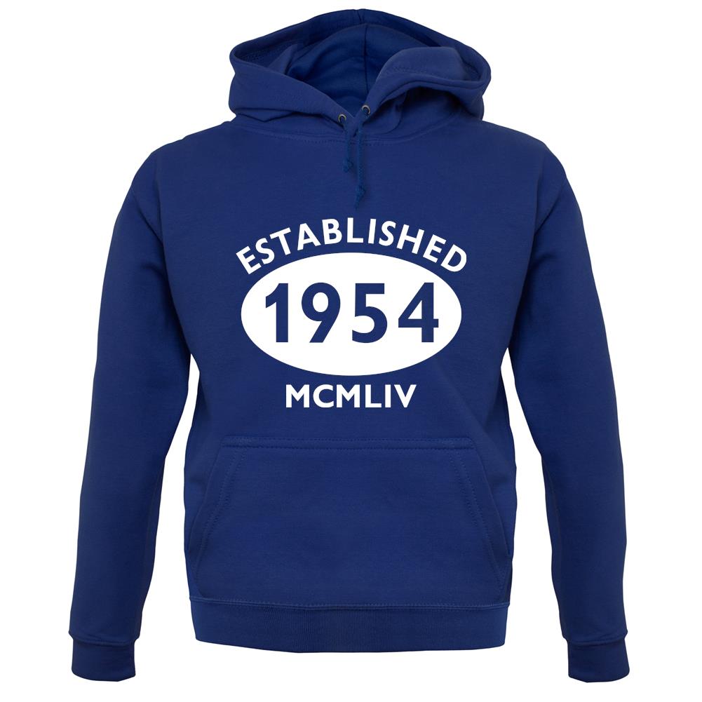 Established 1954 Roman Numerals unisex hoodie