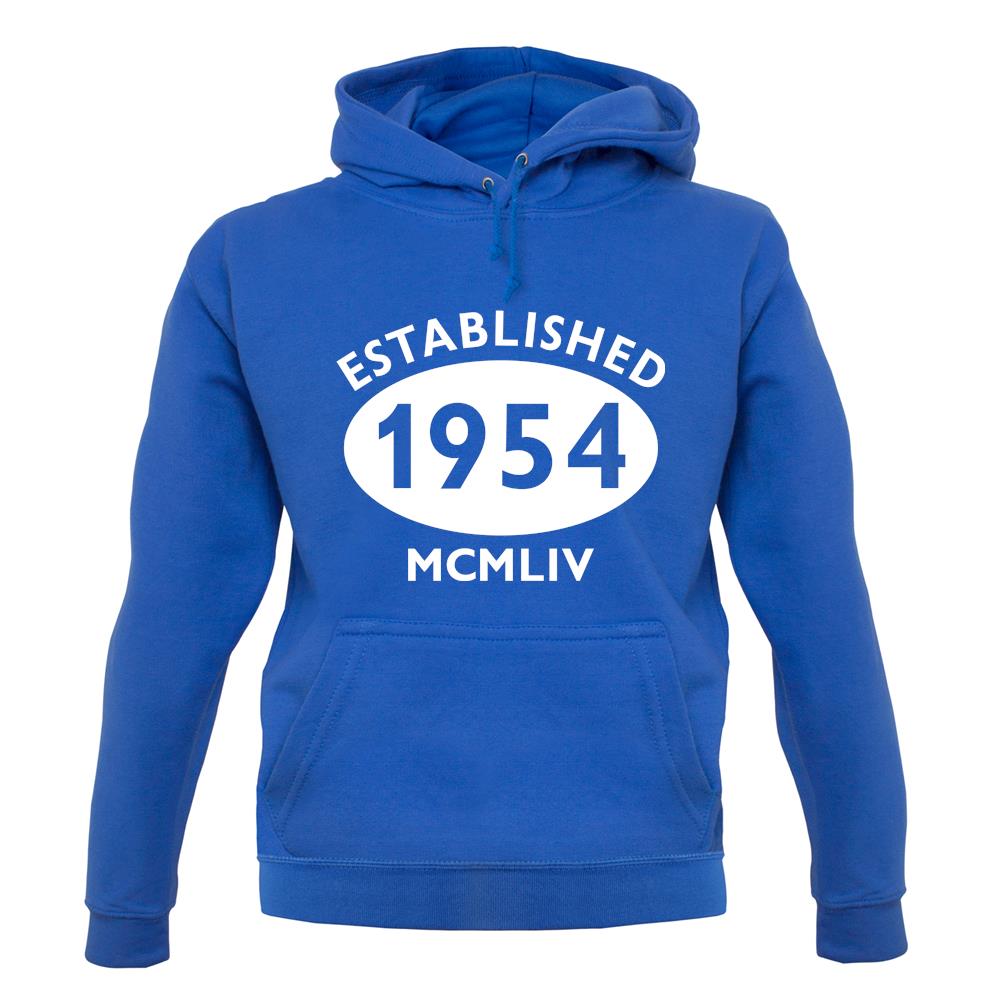 Established 1954 Roman Numerals unisex hoodie
