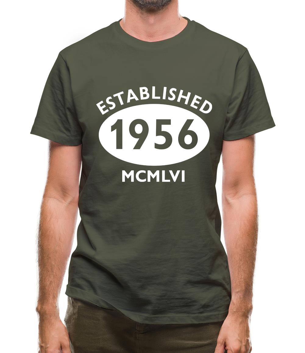 Established 1956 Roman Numerals Mens T-Shirt