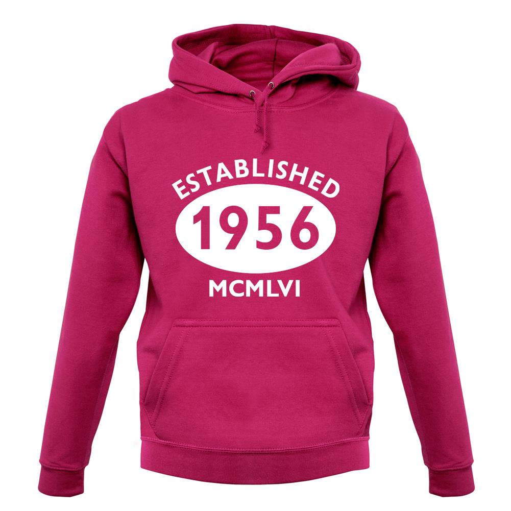 Established 1956 Roman Numerals unisex hoodie