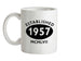 Established Roman Numerals Birthday 1957 Ceramic Mug