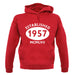 Established 1957 Roman Numerals unisex hoodie