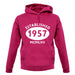 Established 1957 Roman Numerals unisex hoodie