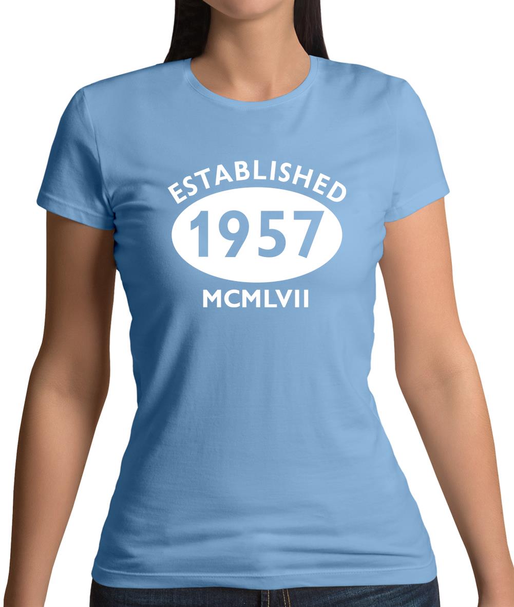 Established 1957 Roman Numerals Womens T-Shirt